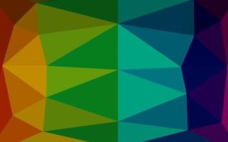 Dark Multicolor, Rainbow vector polygon abstract layout.