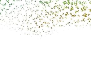 Light Green, Yellow vector pattern with bubble shapes.