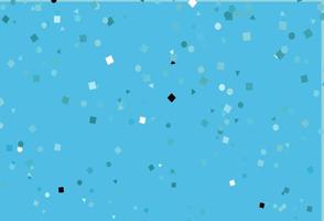 Light BLUE vector template with crystals, circles, squares.