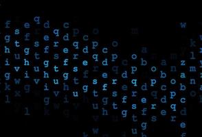 Dark blue vector layout with latin alphabet.