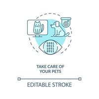 Take care of your pets concept icon vector