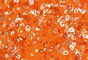 Light Orange vector pattern with spheres.