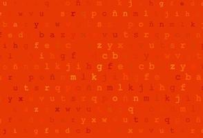 Light orange vector template with isolated letters.