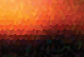 Dark Orange vector background with hexagons.