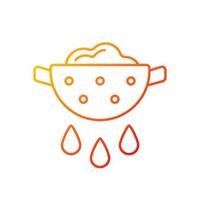 Drain food gradient linear vector icon