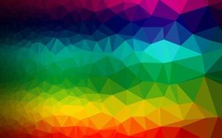 Dark Multicolor, Rainbow vector polygon abstract background.