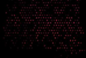 patrón de vector de color rosa oscuro con símbolos abc.