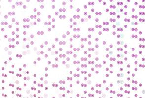 Light Pink vector texture with colored snowflakes.