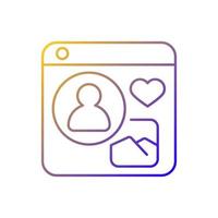 Social networks gradient linear vector icon