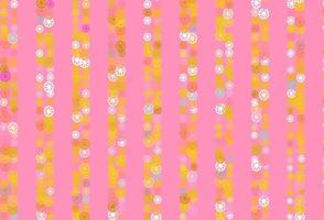 Light Pink, Yellow vector cover with beautiful snowflakes.