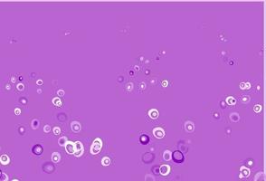 Light Purple vector background with bubbles.