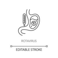 Rotavirus pixel perfect linear icon vector