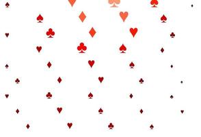 Light Red vector texture with playing cards.