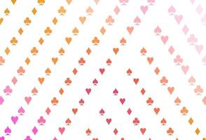 Light Red, Yellow vector pattern with symbol of cards.