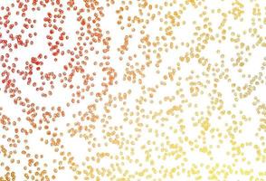 Light Yellow, Orange vector background with bubbles.