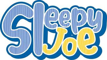 diseño de texto del logo de sleepy joe vector