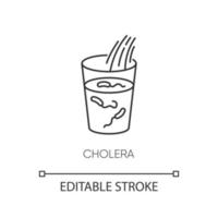 Cholera pixel perfect linear icon vector