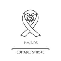 HIV, AIDS pixel perfect linear icon vector