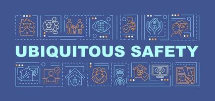 Ubiquitous security word concepts banner vector