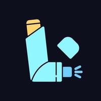 Inhaler RGB color icon for dark theme vector