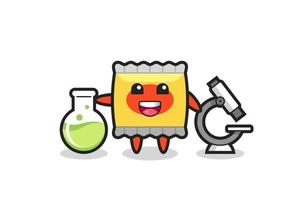 Mascot character of snack as a scientist vector