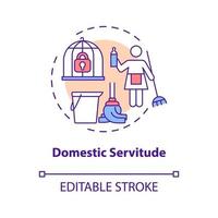 Domestic servitude concept icon vector