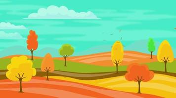 Cartoon-Hintergrund - Herbstsaison video