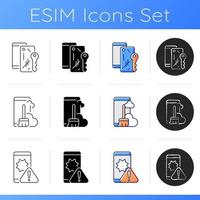 Repair related icons set vector