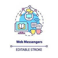 Web messenger concept icon vector