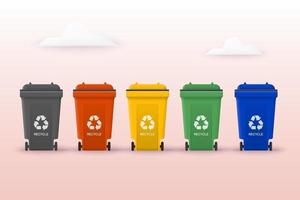 reciclar para salvar la tierra y mantener el medio ambiente plástico. vector