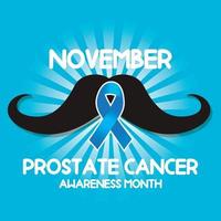 No shave awareness month for prostate cancer banner. vector