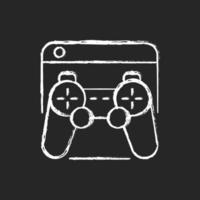 Game platforms chalk white icon on dark background vector