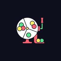 Ball draw machine RGB color icon for dark theme vector