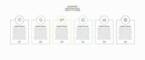 Business data visualization infographic template vector