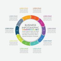 plantilla de infografía de círculo de negocios vector