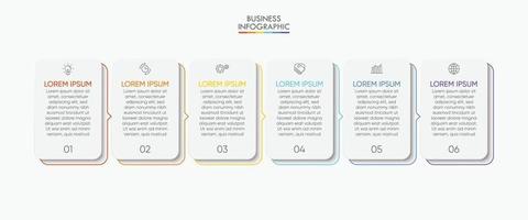 Business data visualization infographic template vector