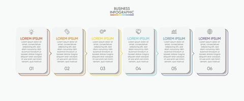 Business data visualization infographic template vector