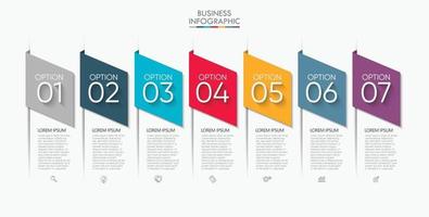 Business data visualization infographic template vector