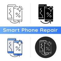 Old phone replacement icon vector