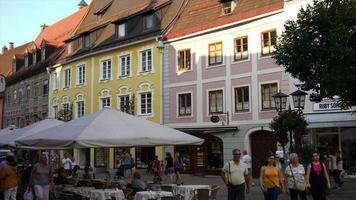 timelapse cidade velha na cidade de Fussen na Alemanha