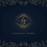 Elegant luxury letter LG logo. vector