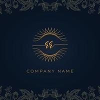 Elegant luxury letter RR logo.