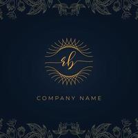 Elegant luxury letter RB logo.