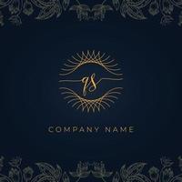 Elegant luxury letter QS logo. vector