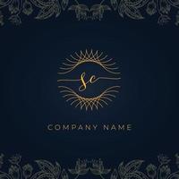 Elegant luxury letter SC logo. vector