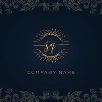Elegant luxury letter SQ logo. vector
