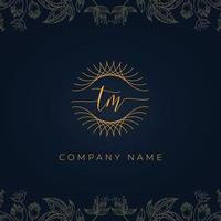 Elegant luxury letter TM logo. vector