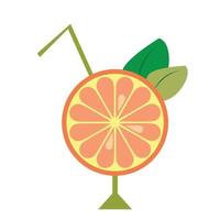 naranja. el concepto de comida, jugo, cócteles, verano. vector