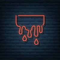 Dripping Blood Neon Sign vector