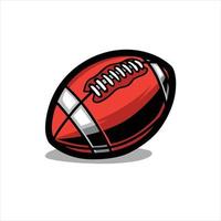 pelota de deporte de rugby de fútbol americano vector